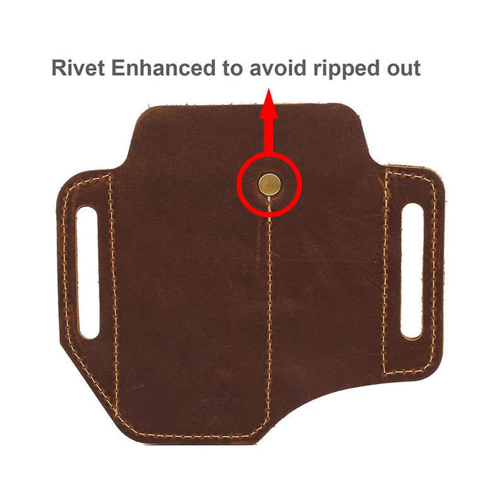 Borsa da cintura in pelle per torcia elettrica, coltello pieghevole, custodia per attrezzi EDC - image 4