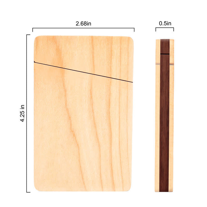 Porta biglietti da visita in legno con nome inciso personalizzato - image 11