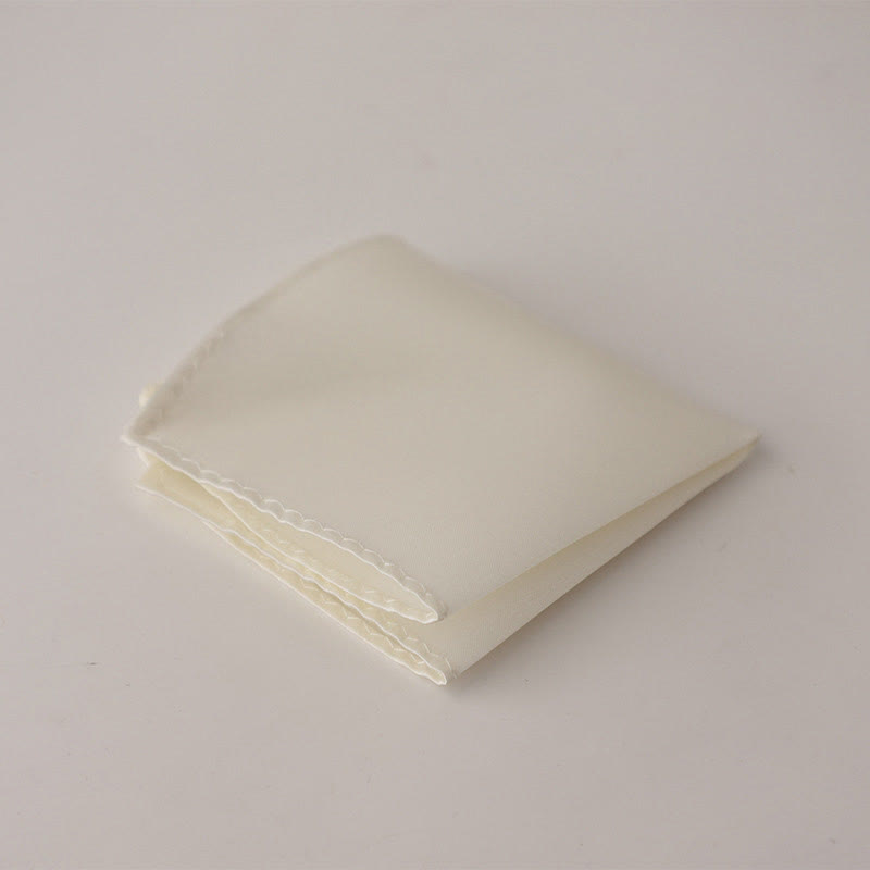 Fazzoletto da taschino semplice da uomo, tinta unita, per feste di matrimonio - Avorio - image 18