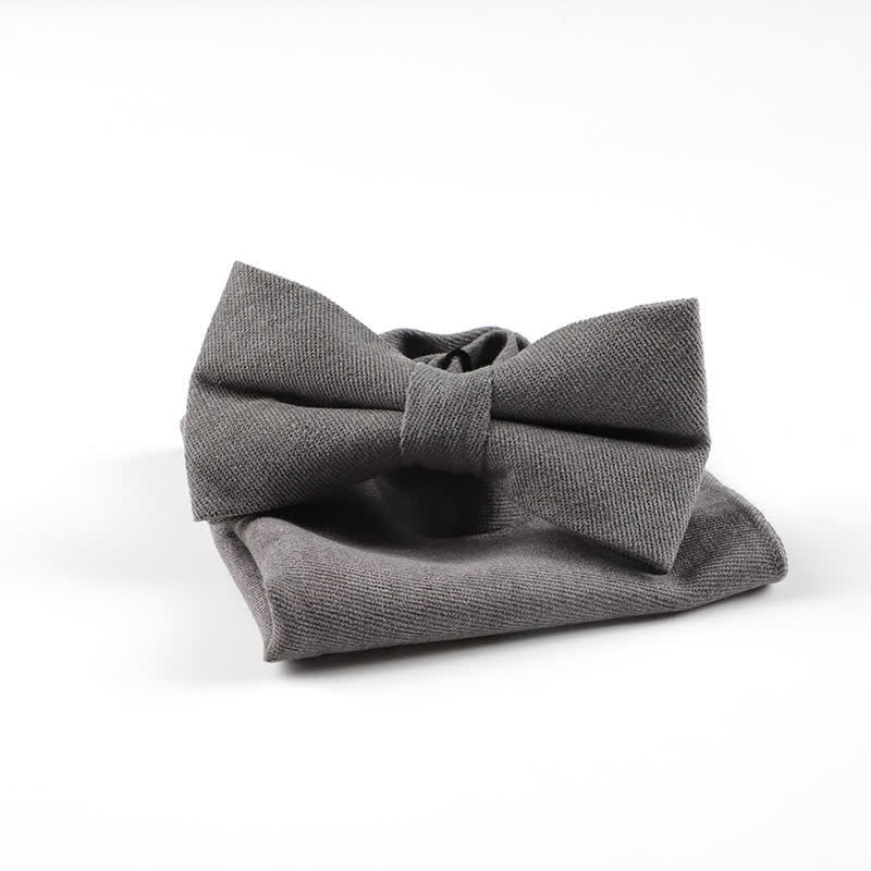2 pezzi Fazzoletto e papillon Morandi Color System - Grigio scuro - image 16