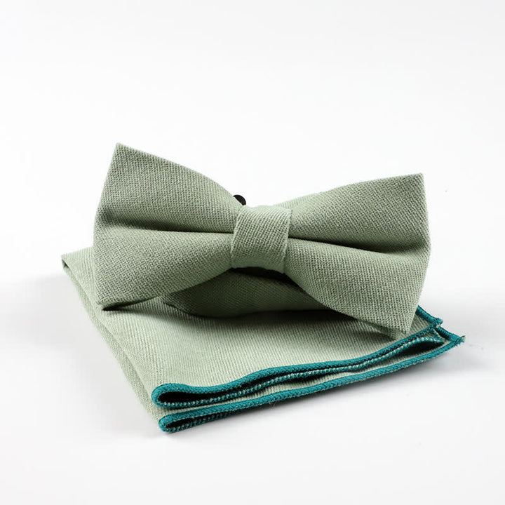 2 pezzi Fazzoletto e papillon Morandi Color System - Verde - image 7