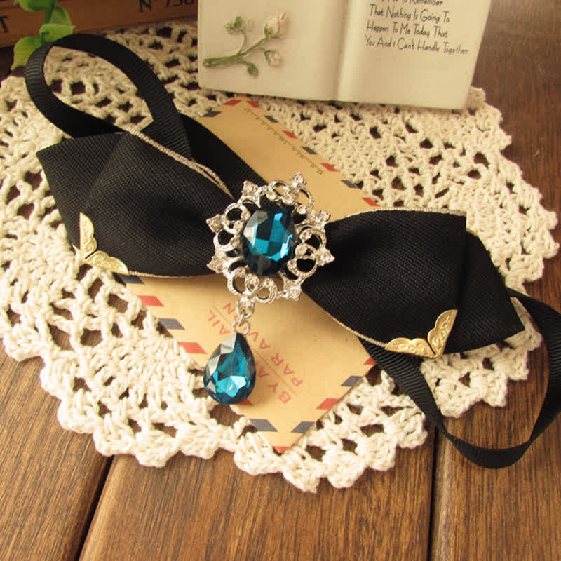 Papillon con strass per matrimonio e sposa - image 4