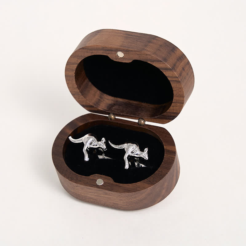 Gemelli da uomo in argento a forma di canguro, 1 paio - image 3