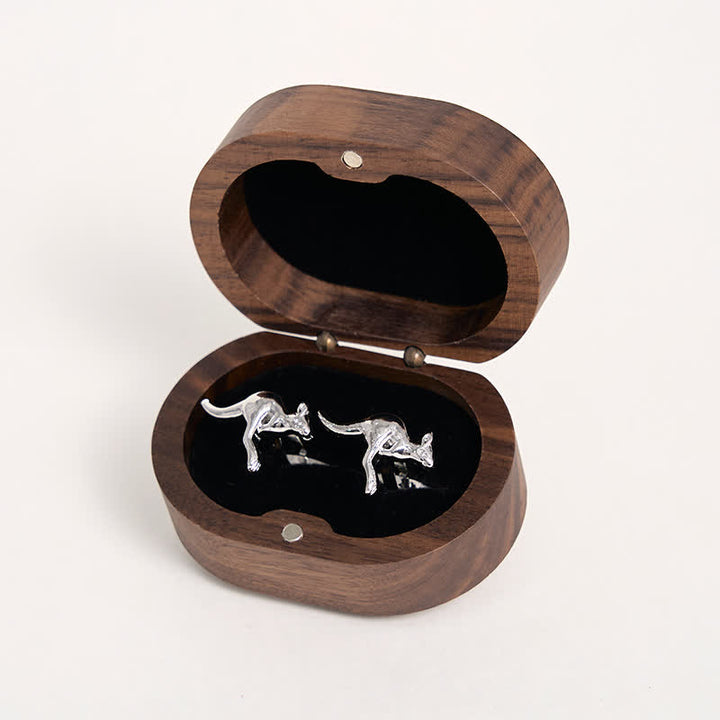 Gemelli da uomo in argento a forma di canguro, 1 paio - image 3