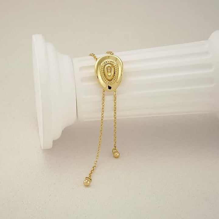 Collana con ciondolo personalizzato a forma di cappello da cowboy western con iniziale - image 5