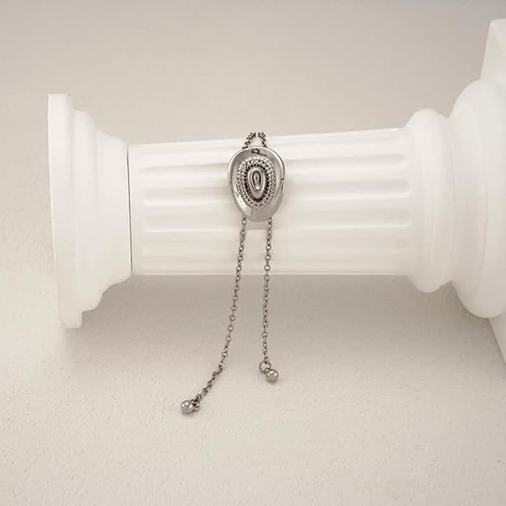 Collana con ciondolo personalizzato a forma di cappello da cowboy western con iniziale - Argento - image 8