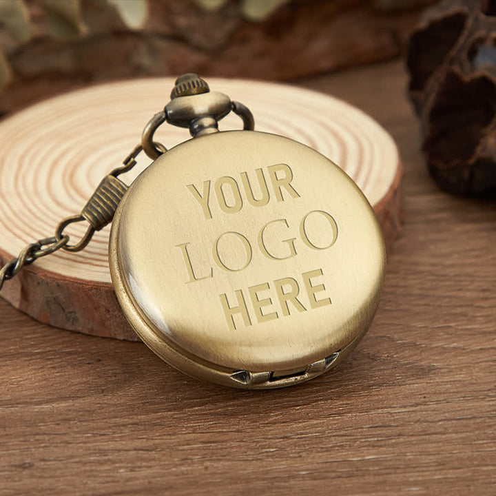 Orologio da tasca meccanico personalizzato inciso - Bronzo antico - image 0