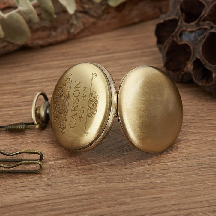 Orologio da tasca meccanico personalizzato inciso - image 4