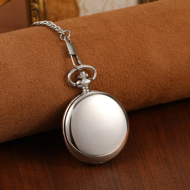 Orologio da tasca meccanico personalizzato inciso - Argento - image 8