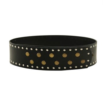 Cintura sottile con rivetti alla moda, nera e bianca, da donna - image 3