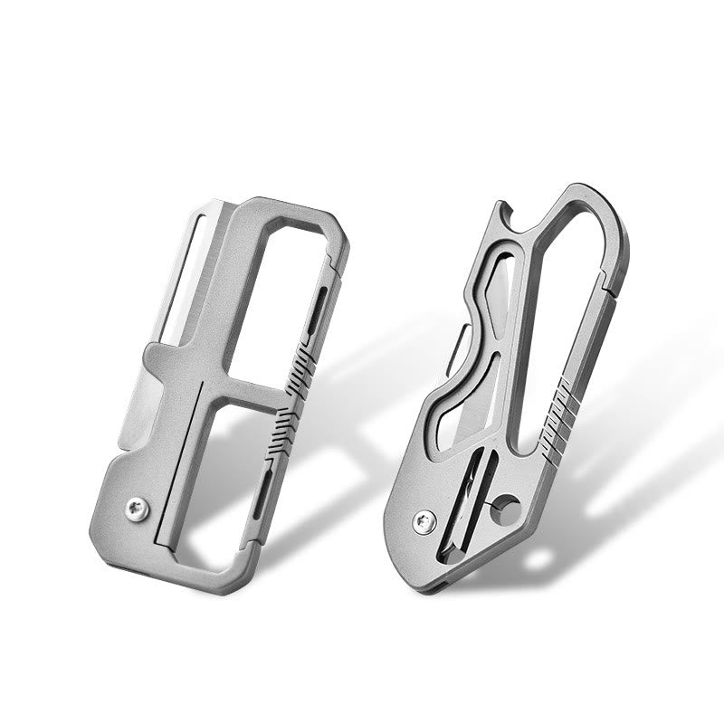 Portachiavi con coltello pieghevole portatile EDC per esterni - image 0