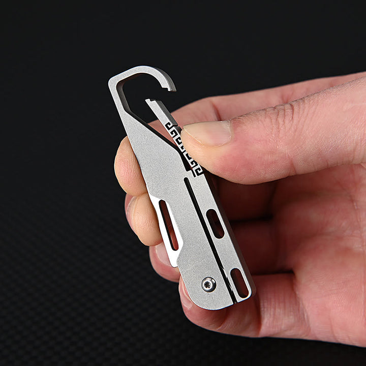 Coltello pieghevole multifunzionale in lega di titanio EDC-Tool portachiavi - image 3