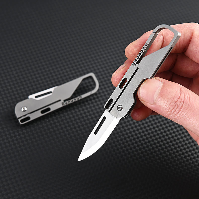 Coltello pieghevole multifunzionale in lega di titanio EDC-Tool portachiavi - image 1