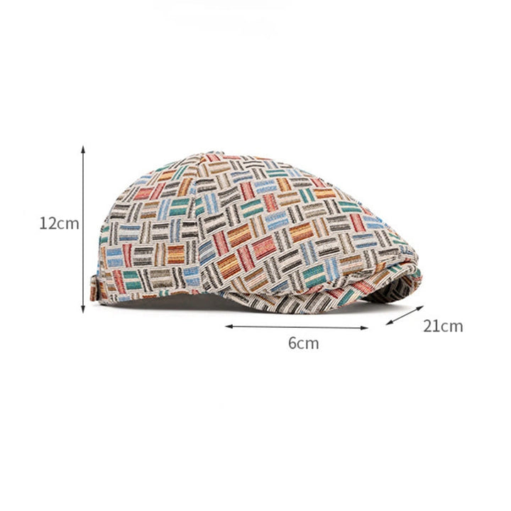 Cappello basco a quadri jacquard colorati retrò artistici - image 7
