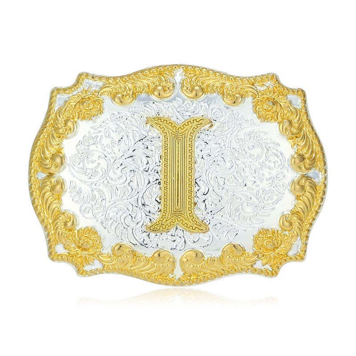 Cintura in pelle da uomo fai da te con fibbia a lettera iniziale dorata - I - Senza cintura - image 13