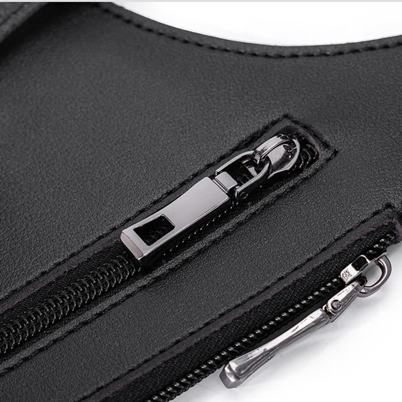 Borsa a tracolla in pelle multitasche ad alta capacità per esterni - image 6