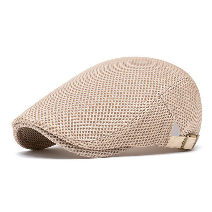 Cappello basco estivo in rete tinta unita con parte superiore piatta - Cachi - Regolabile (22"-23 5/8") - image 5