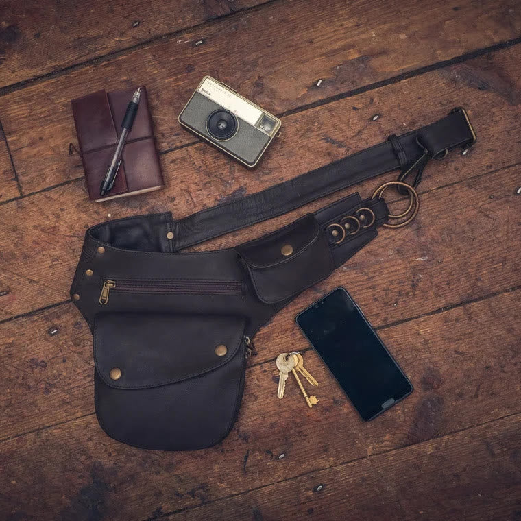 Borsa da viaggio retrò per il tempo libero, da donna, con portafoglio e cintura - image 1
