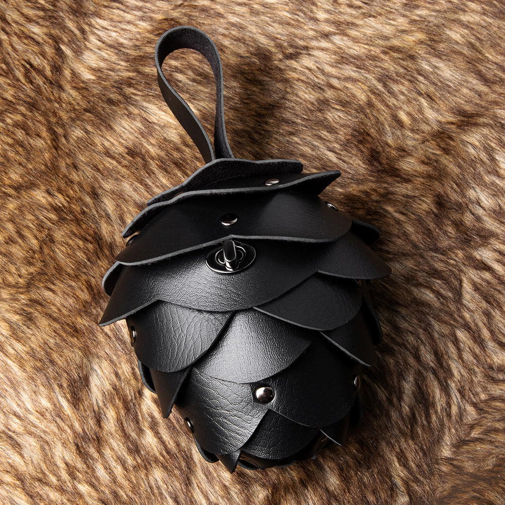 Borsa a tracolla personalizzata a forma di pigna retrò da donna - Pigna - Nero - image 1