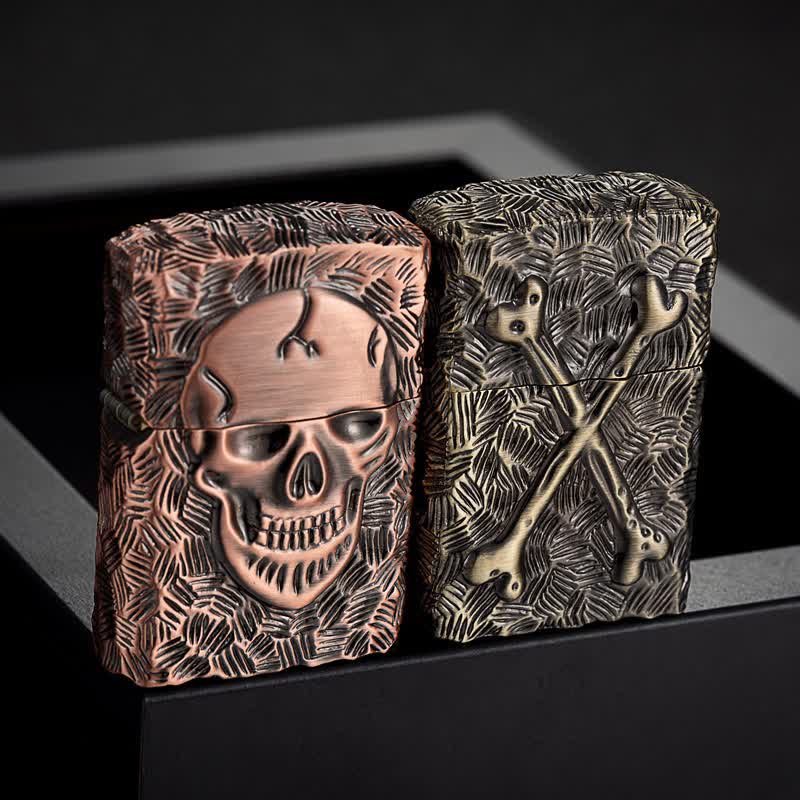 Accendino a cherosene ricaricabile con scheletro di Halloween dominante - image 1