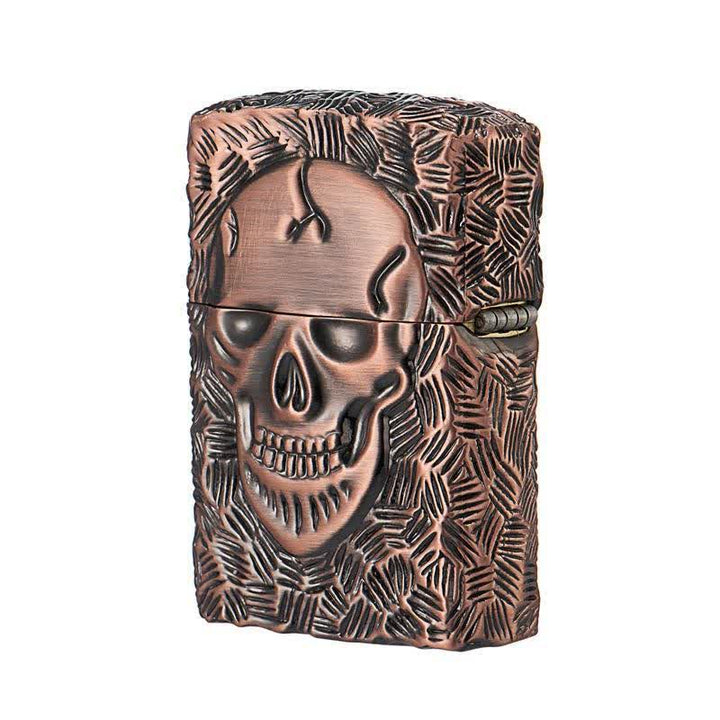 Accendino a cherosene ricaricabile con scheletro di Halloween dominante - Bronzo rosso - image 4
