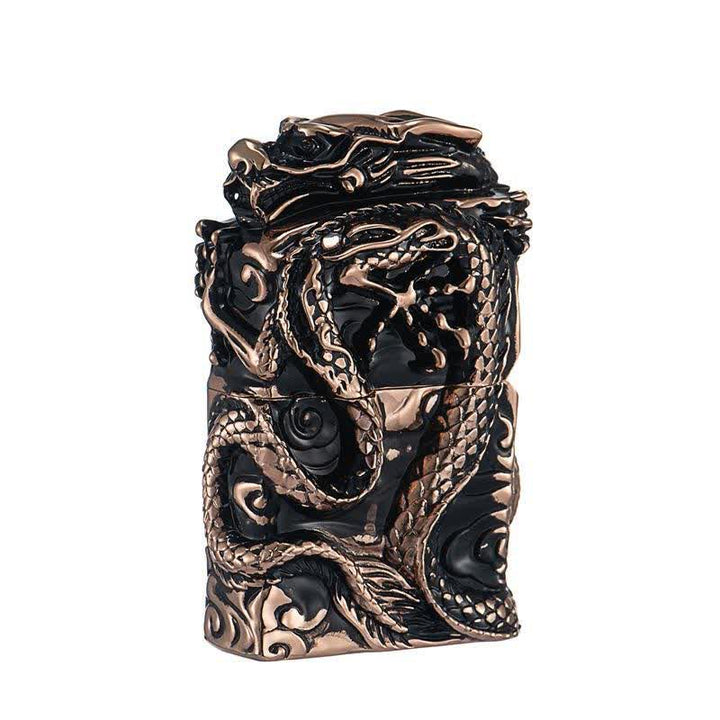 Accendino a cherosene ricaricabile Retro Collection Relief Dragon - Oro rosa - image 8