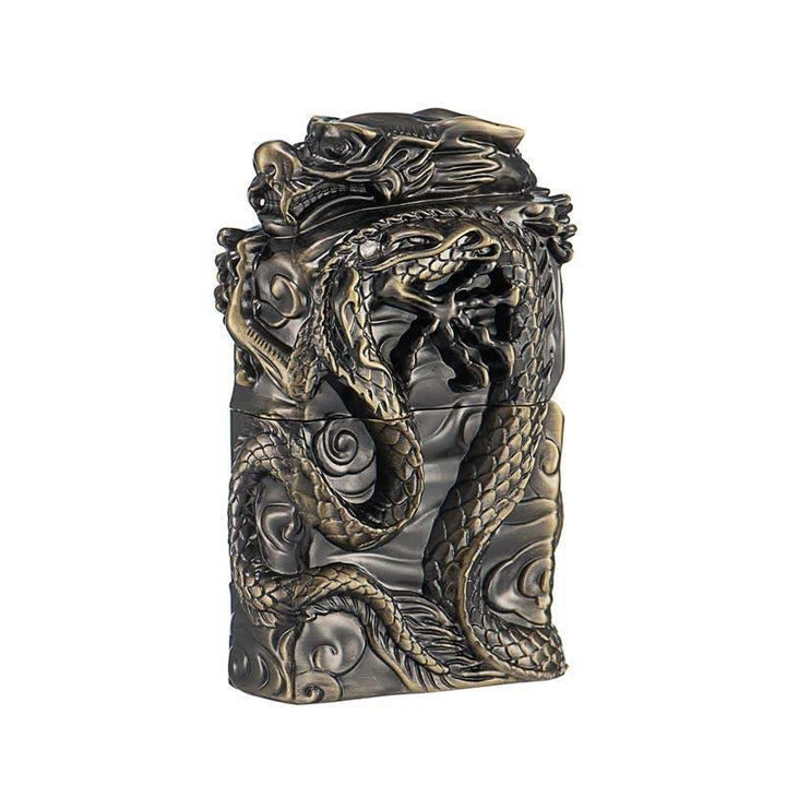 Accendino a cherosene ricaricabile Retro Collection Relief Dragon - Bronzo - image 5