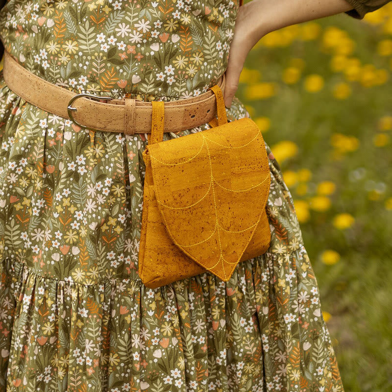 Borsa da cintura vichinga da donna a forma di foglia retrò di Halloween - Giallo - image 5