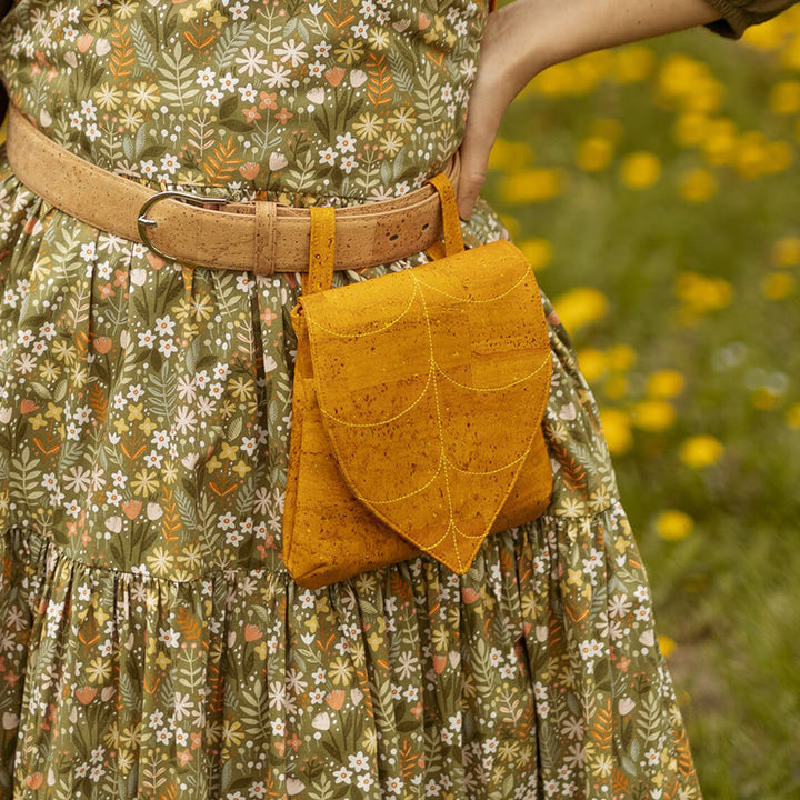 Borsa da cintura vichinga da donna a forma di foglia retrò di Halloween - Giallo - image 5