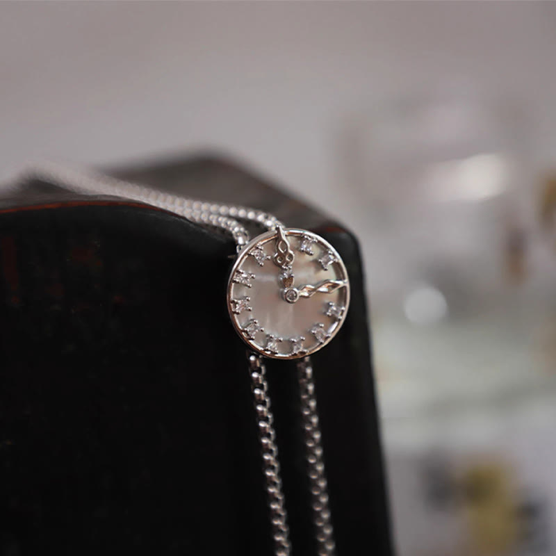 Cravatta Bolo unisex vintage in argento con design a orologio fisso - image 1