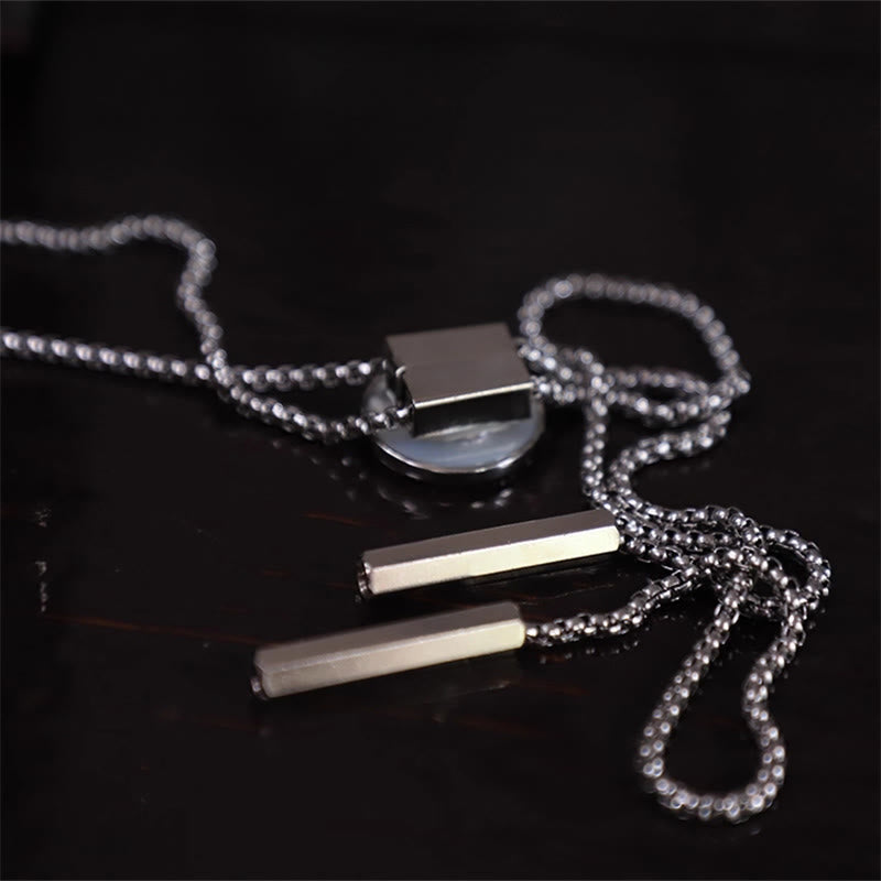 Cravatta Bolo unisex vintage in argento con design a orologio fisso - image 4