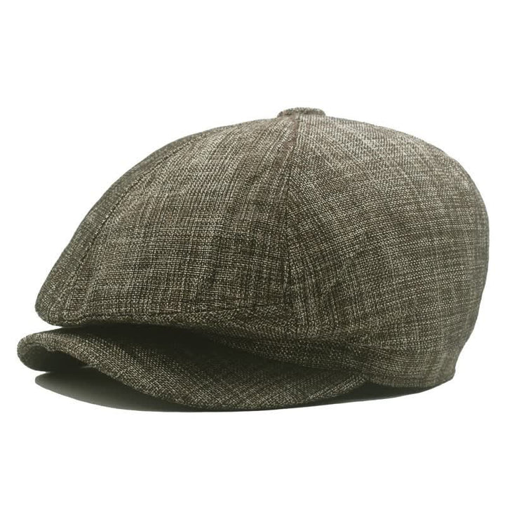 Cappello berretto ottagonale in tinta unita per pittore giovanile strillone - Caffè - L (23 1/4"-23 5/8") - image 0