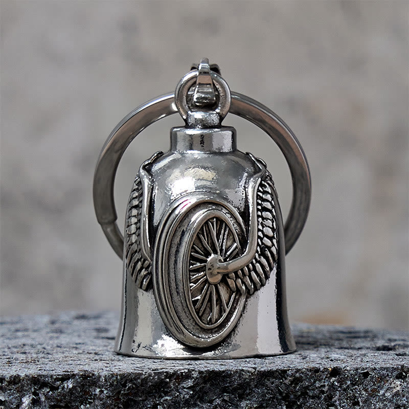 Portachiavi con campanello a forma di pneumatico per moto d'epoca - Portachiavi - image 0