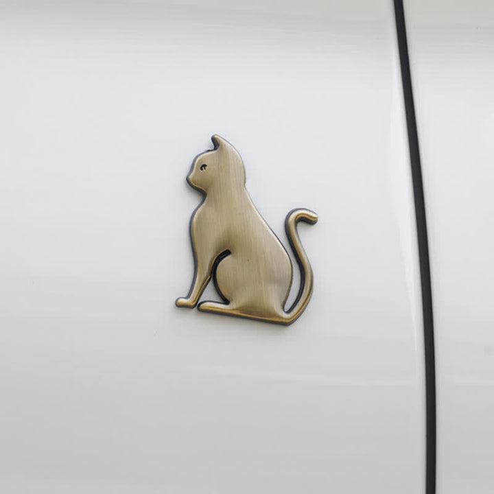 Adesivo decorativo in metallo per auto con simpatico gatto - image 9