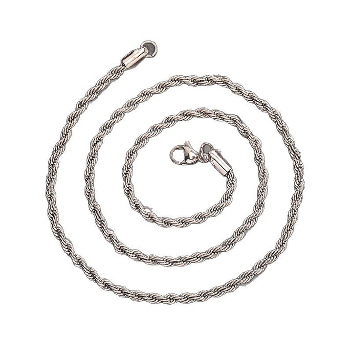 Portachiavi pratico con coltello pieghevole e collana in argento - image 6