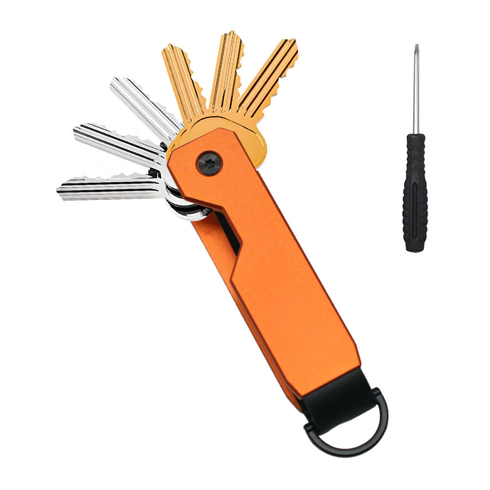 Organizer portachiavi in metallo salvaspazio portatile anti-smarrimento - Arancia - image 9
