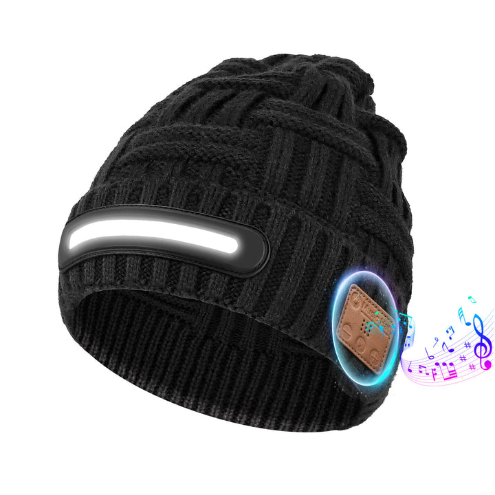 Berretto invernale con musica Bluetooth e illuminazione - Stile n. 1 - Luce bianca + Bluetooth - M (22"-22 7/8") - image 0