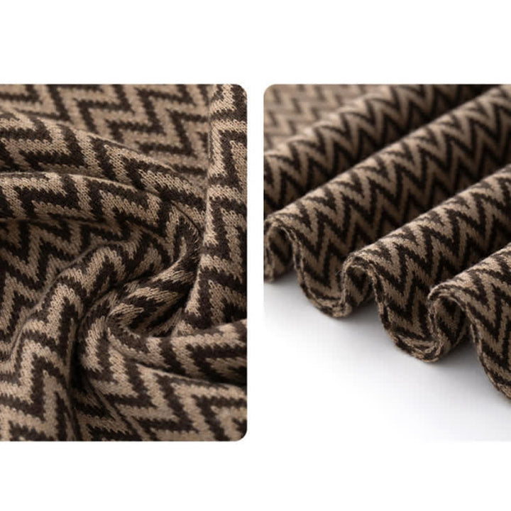 Sciarpa elegante da uomo con motivo a zigzag - image 1