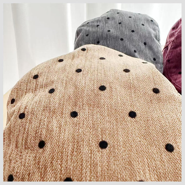 Cappello basco invernale retrò unisex a pois - image 3