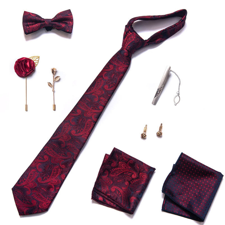 Set di 8 pezzi con papillon, fazzoletto da taschino e spilla - image 11
