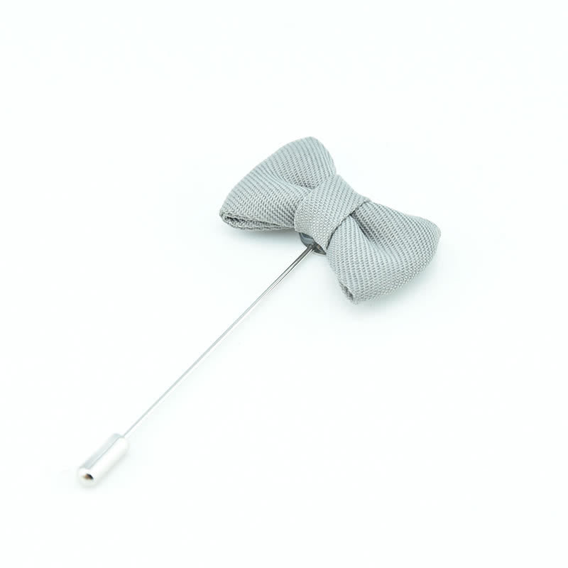 Spilla da bavero in tessuto a forma di papillon da uomo, a forma di fiore all'occhiello per matrimonio - image 2