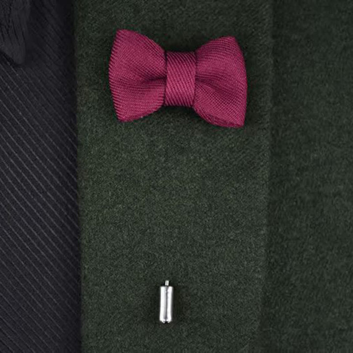 Spilla da bavero in tessuto a forma di papillon da uomo, a forma di fiore all'occhiello per matrimonio - image 6
