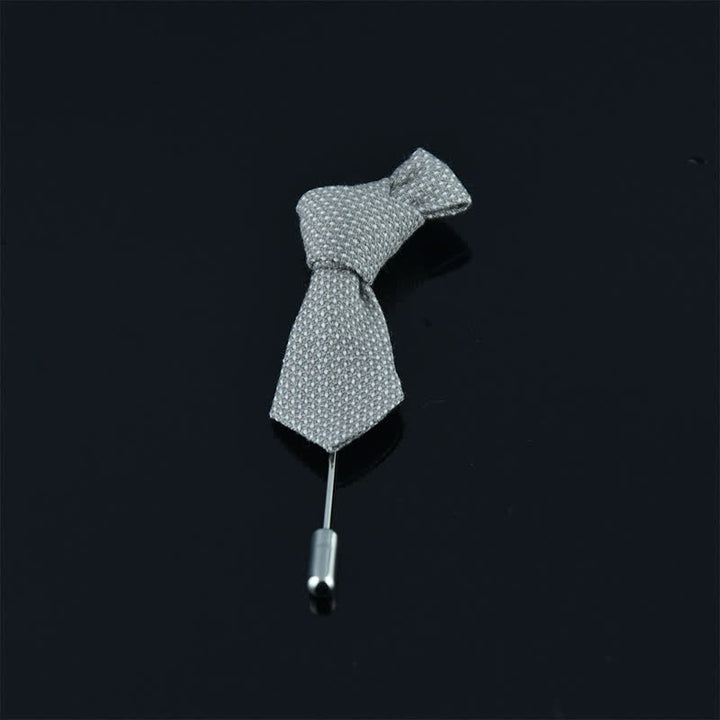 Spilla da bavero in tessuto da matrimonio a forma di mini cravatta creativa da uomo - Stile n. 6 - image 10