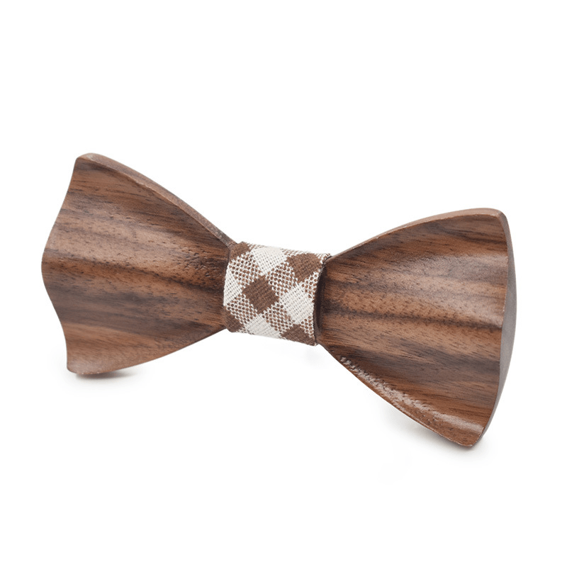 Papillon unisex creativo in legno scuro 3D - Stile n. 1 - image 0
