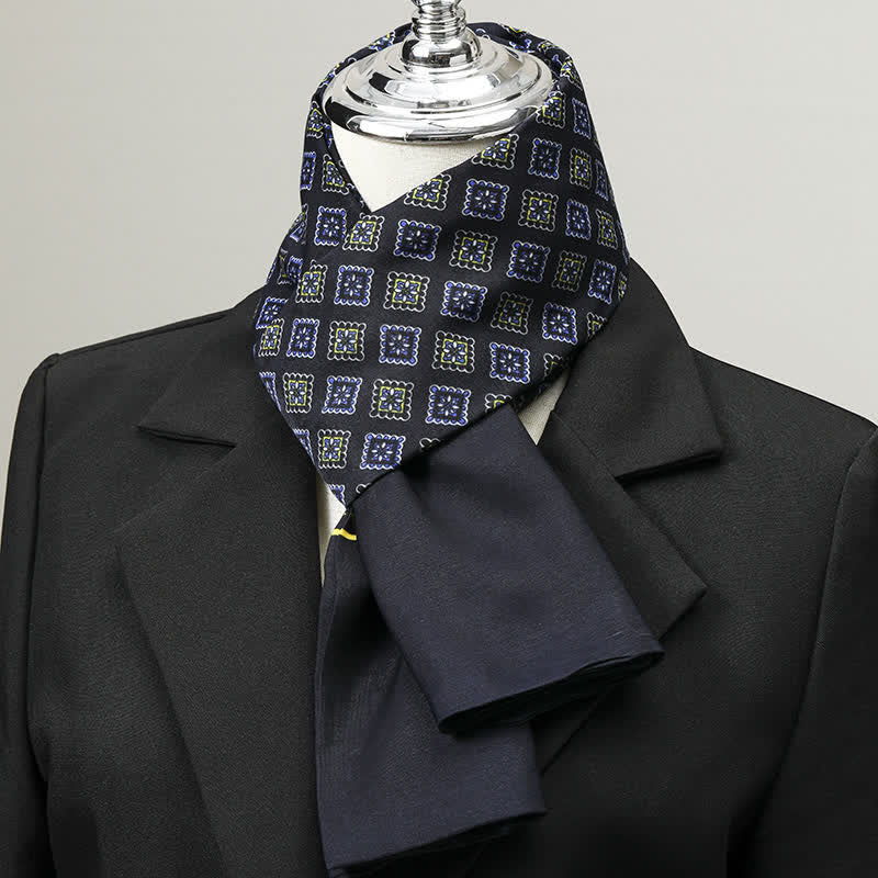 Sciarpa lunga elegante da uomo con motivo geometrico - Stile n. 11 - image 10