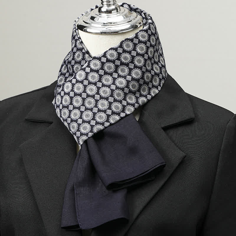 Sciarpa lunga elegante da uomo con motivo geometrico - Stile n. 10 - image 9