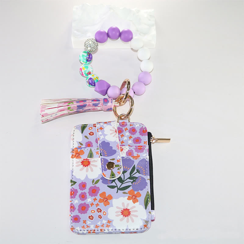 Portafoglio con bracciale e stampa floreale in stile colorato e naturale - Stile n. 7 - image 7