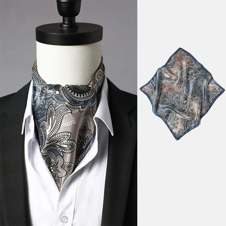Sciarpa quadrata da uomo con motivo geometrico Paisley vintage - Stile n. 11 - image 10