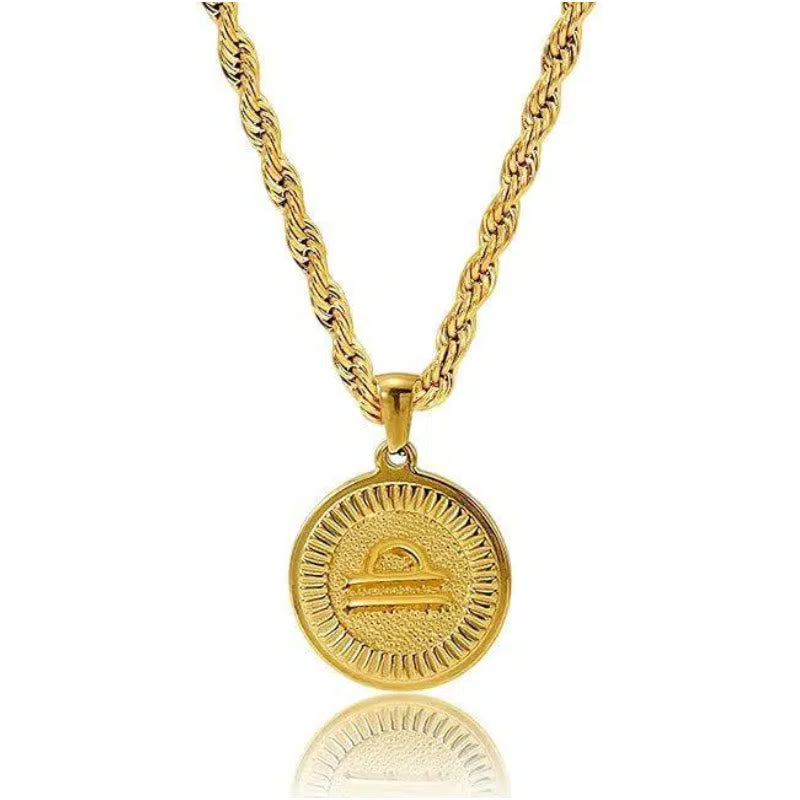 Collana con ciondolo personalizzato con moneta e simbolo zodiacale - Acquario - image 11