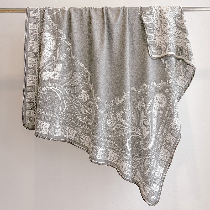 Sciarpa scialle con frange e motivo Paisley da donna - image 4